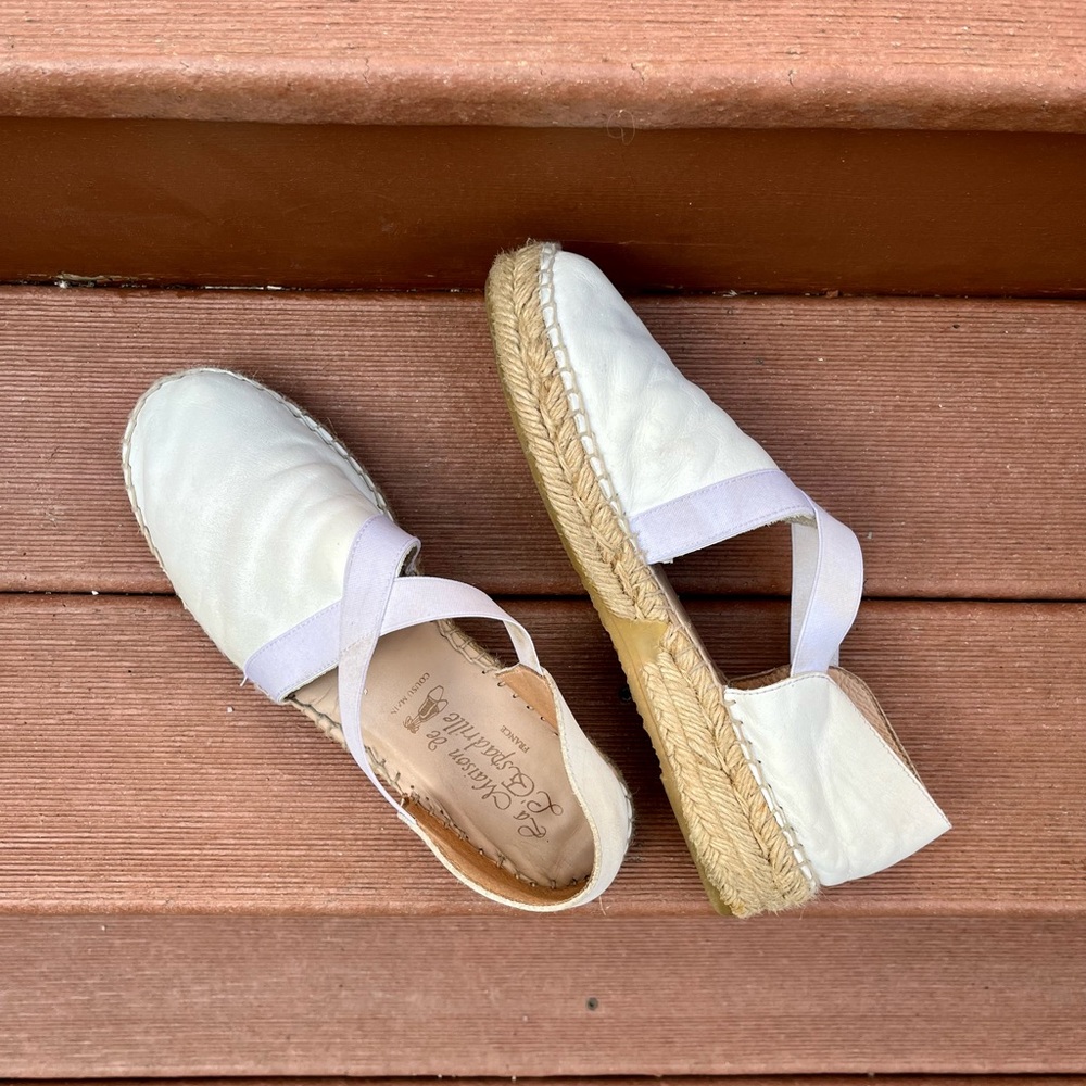 La Maison de L’Espadrilles, Shoes. Made in France, White, Size 9/40
